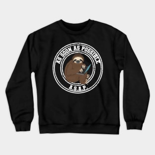 Humor Lazy worker Cute Funny Sloth Crewneck Sweatshirt